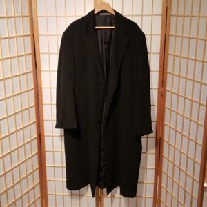 Big and Tall Black Trench Coat wool 2x